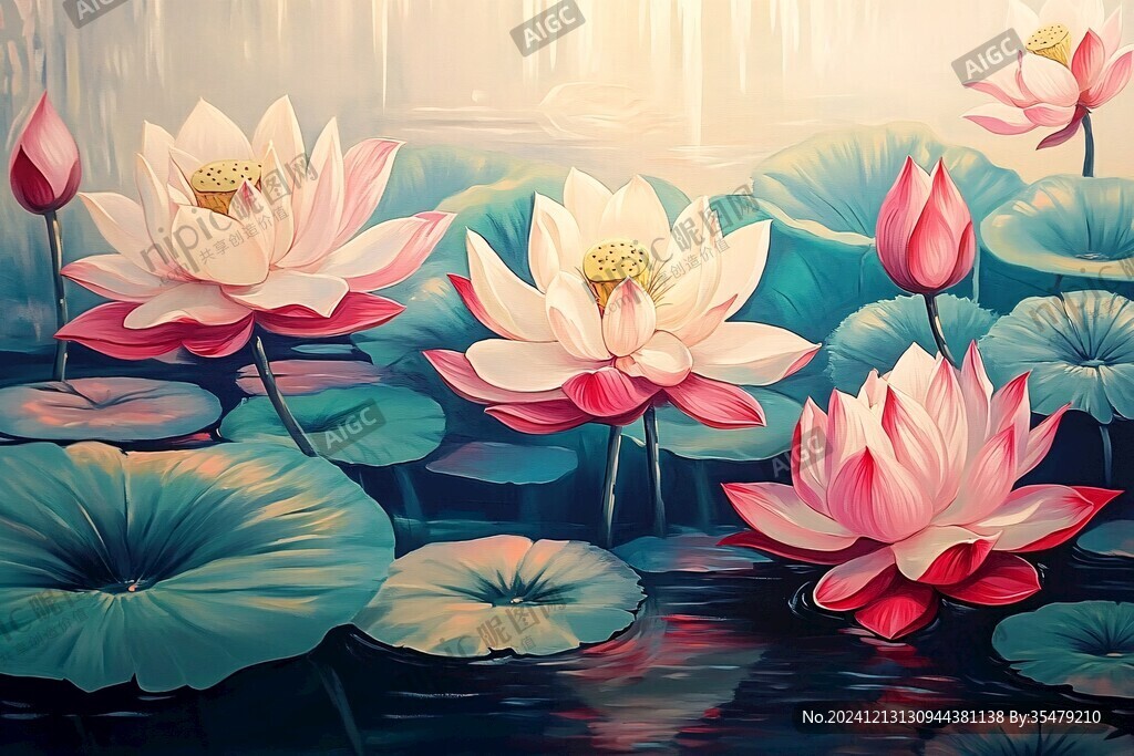 3d荷花背景
