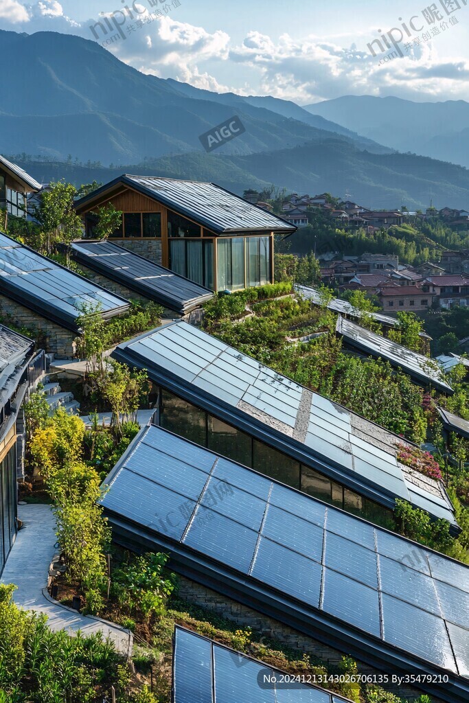 太陽(yáng)能光板建筑