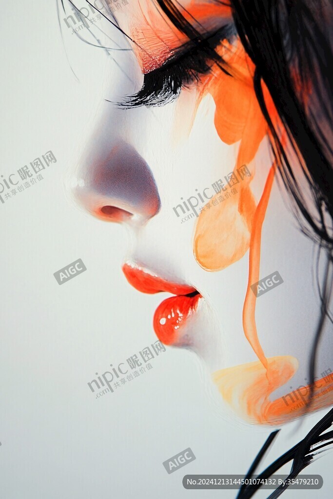 朦朧的女人線條