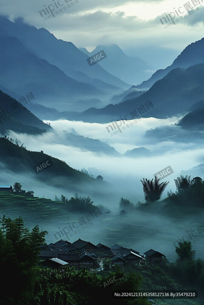 唯美大山深處有人家
