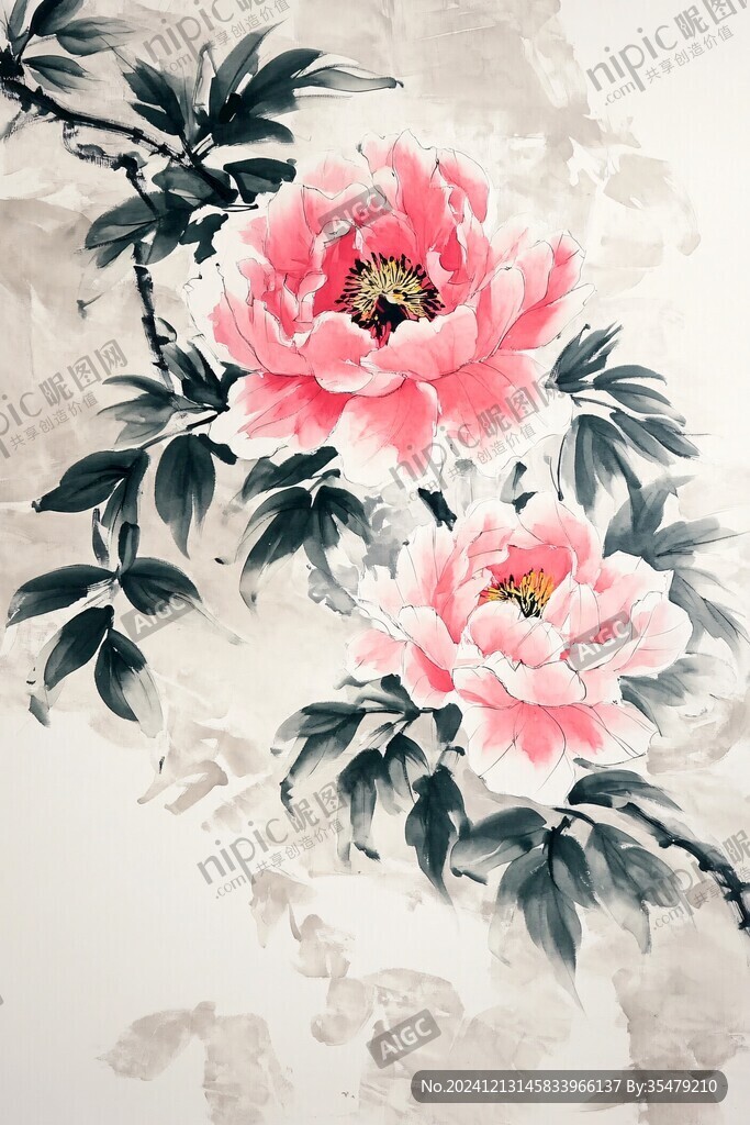 工筆牡丹