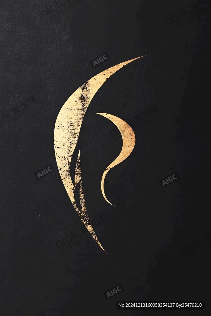 金色筆刷logo