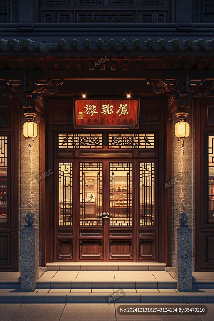 新中式采耳店門(mén)頭
