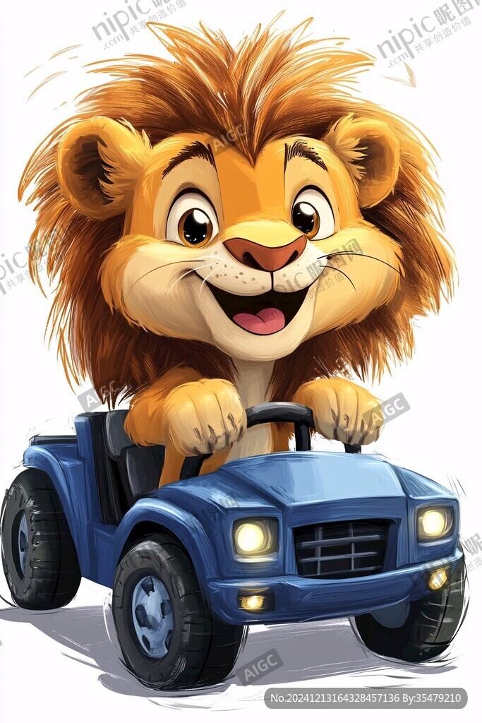 卡通動物車