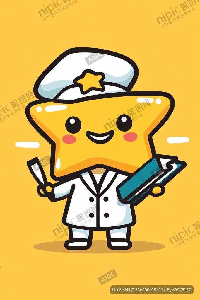 開心小鯊魚廚師形象