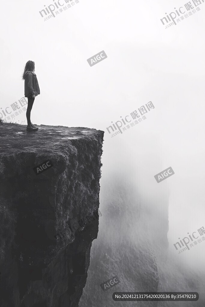 站在懸崖邊上女人