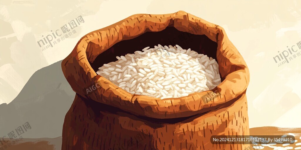 大米蒸煮插畫