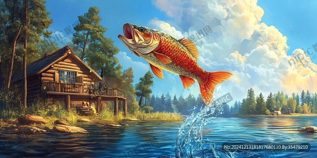 釣魚3d畫