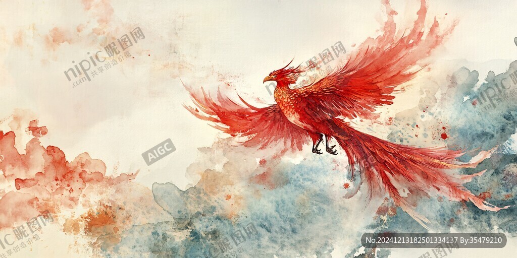 鳳凰朱雀插畫
