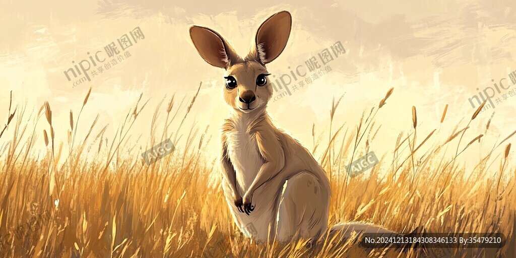 袋鼠插畫
