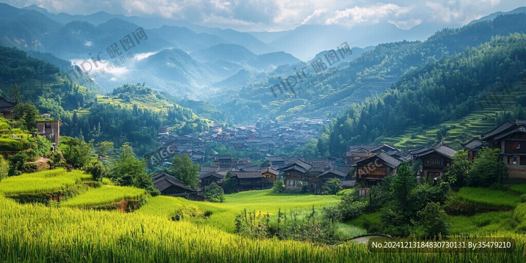 苗寨村落超高清全景圖