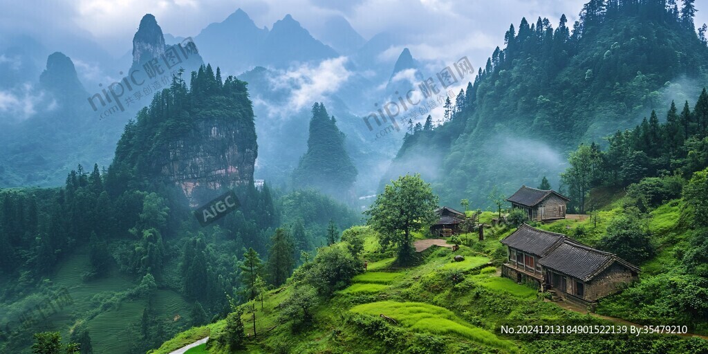扎尕那景區全景圖