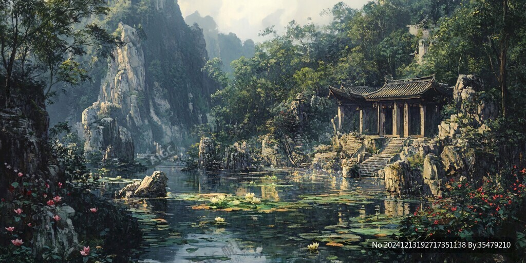 古風(fēng)山水場景