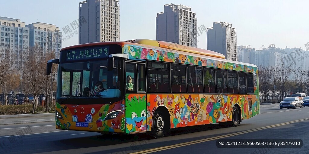 彩繪大巴車(chē)