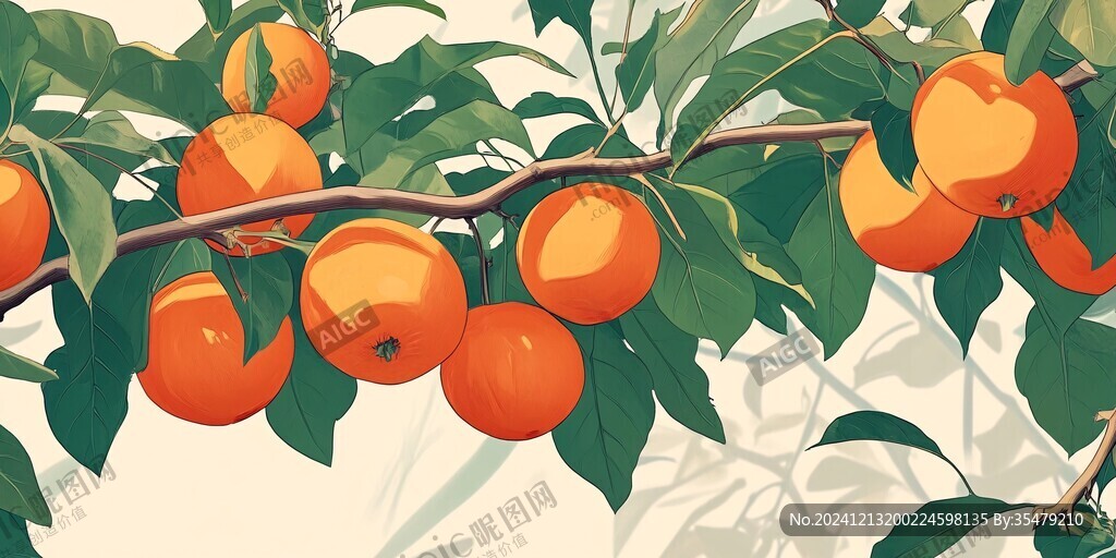 黃皮樹插畫