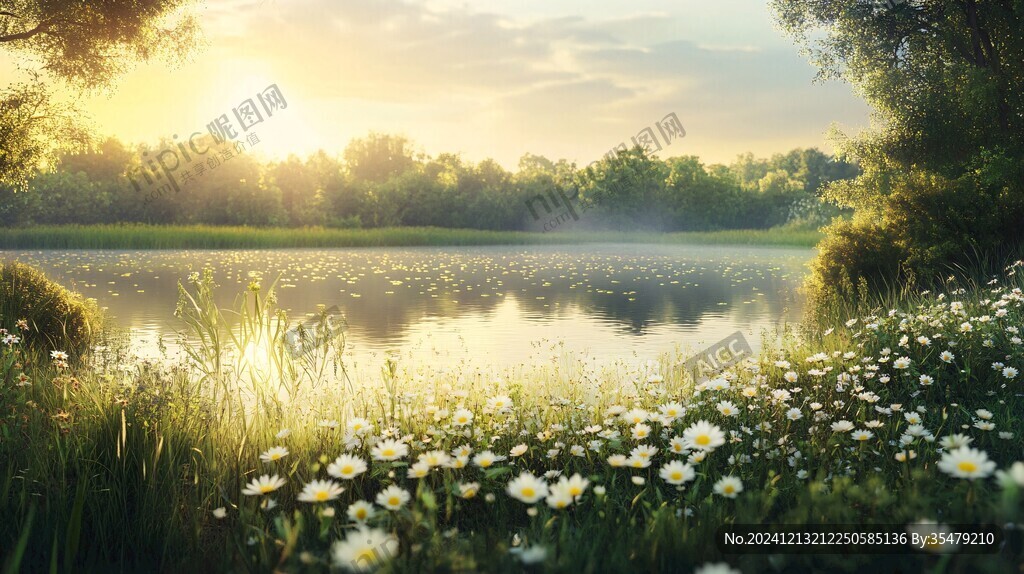唯美風(fēng)景湖草植物生態(tài)
