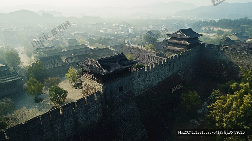 航拍影視城