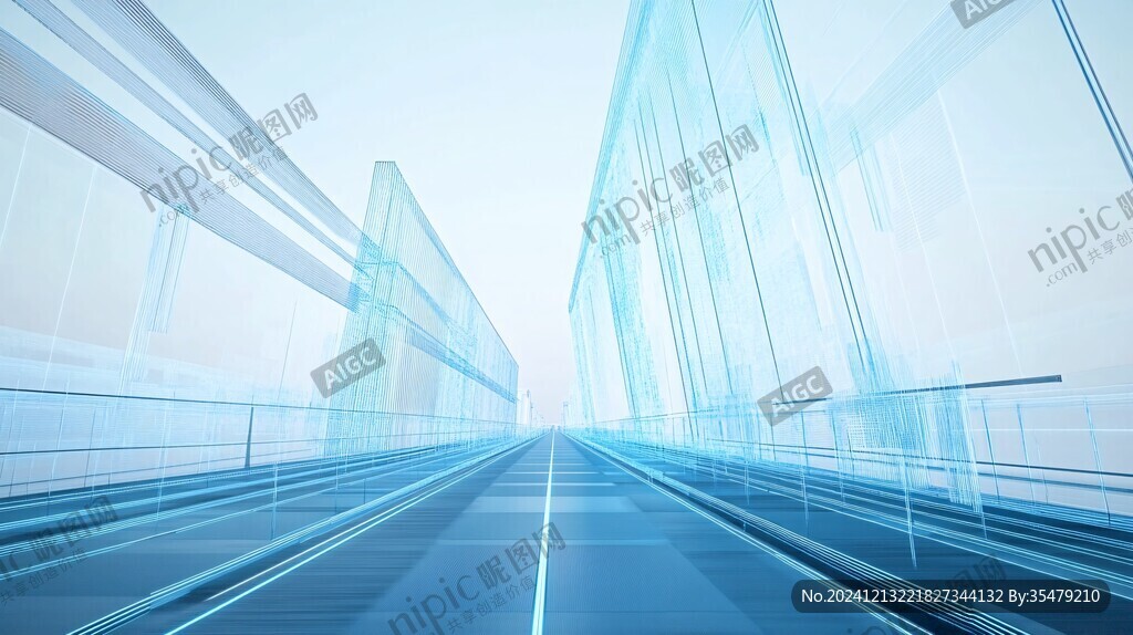 抽象科技道路