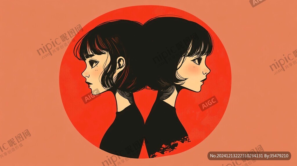 雙人插畫