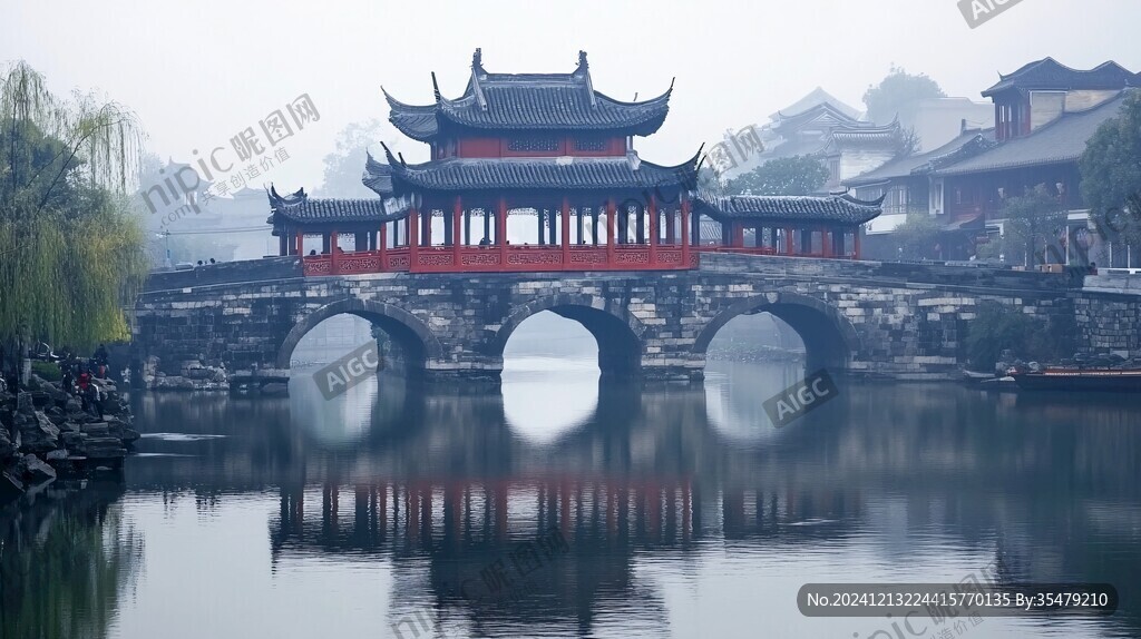 煙雨畫橋