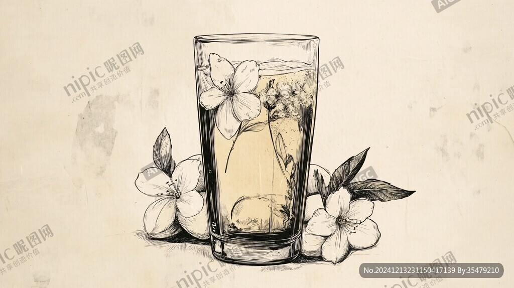 花茶插畫設計