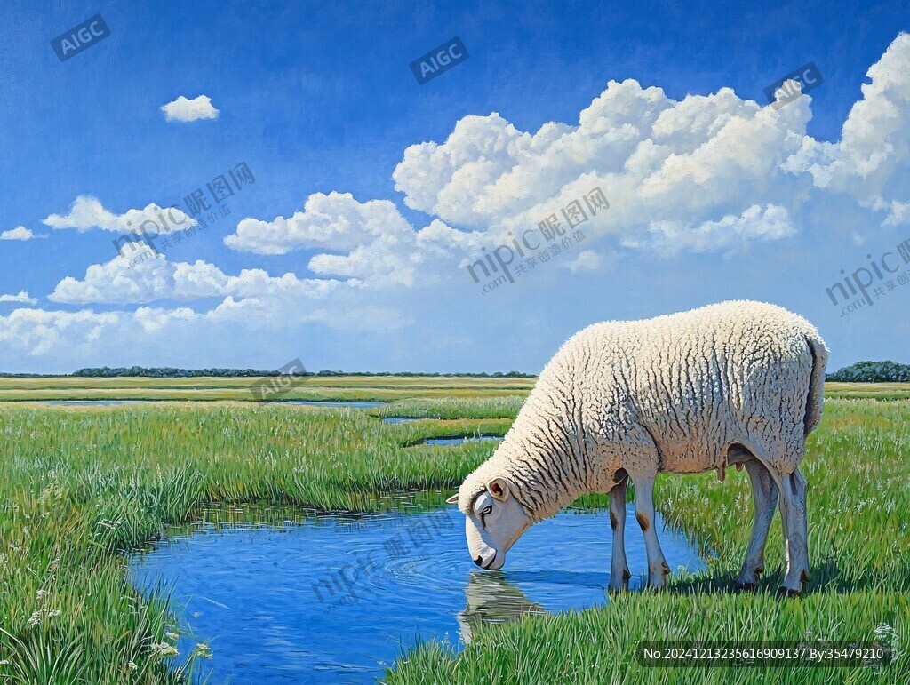 烏珠穆沁羊插畫