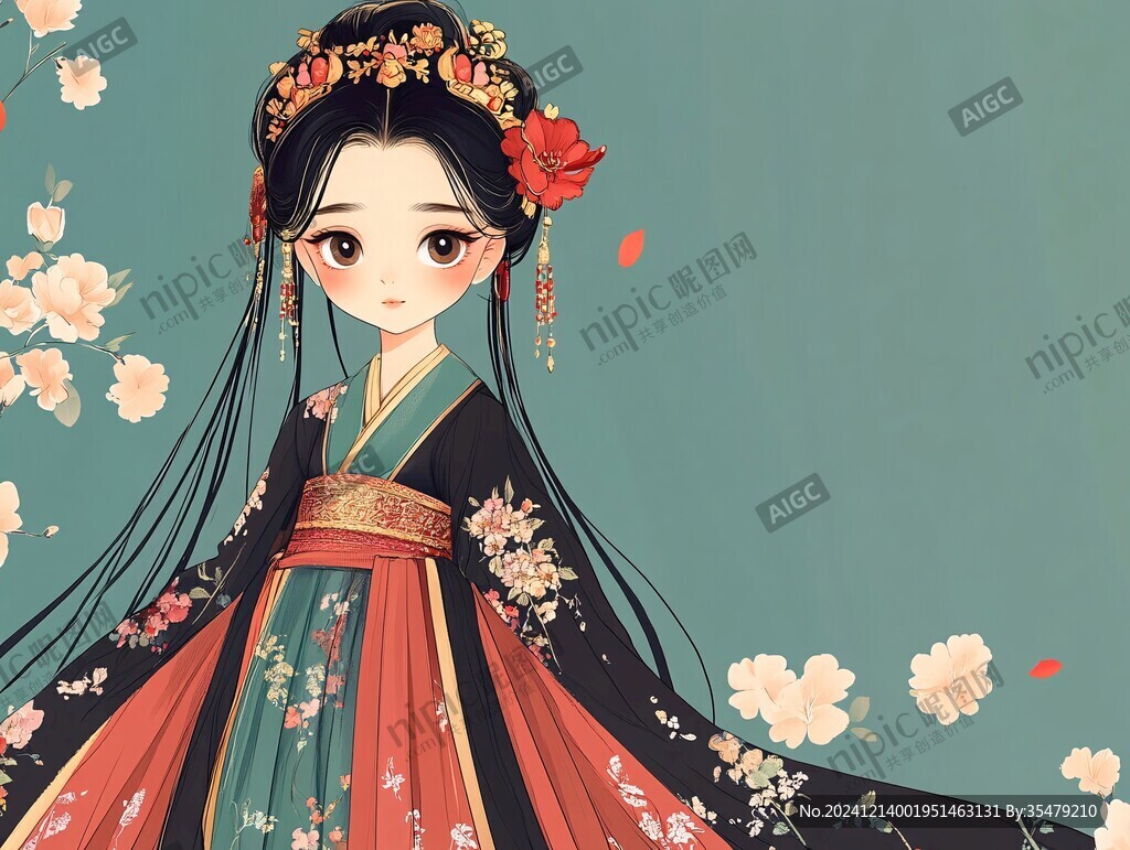 卡通漢服美女