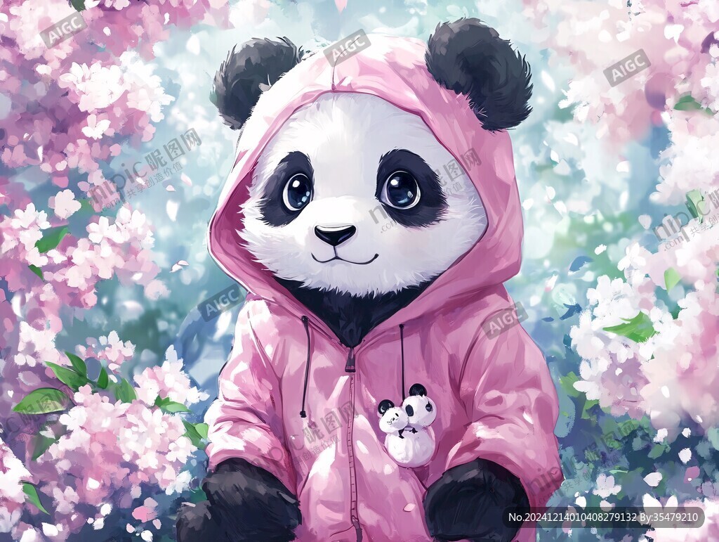 寫實(shí)熊貓插畫