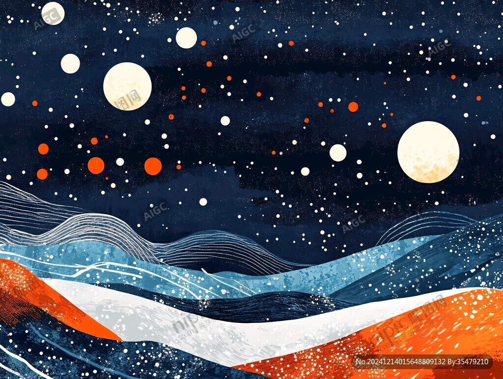 抽象寫意星辰大海地產