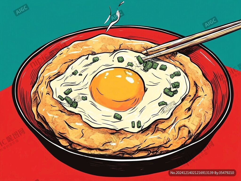 雞蛋面插畫