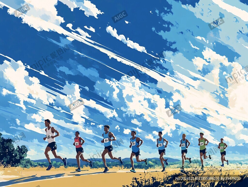 繪本運動跑步插畫