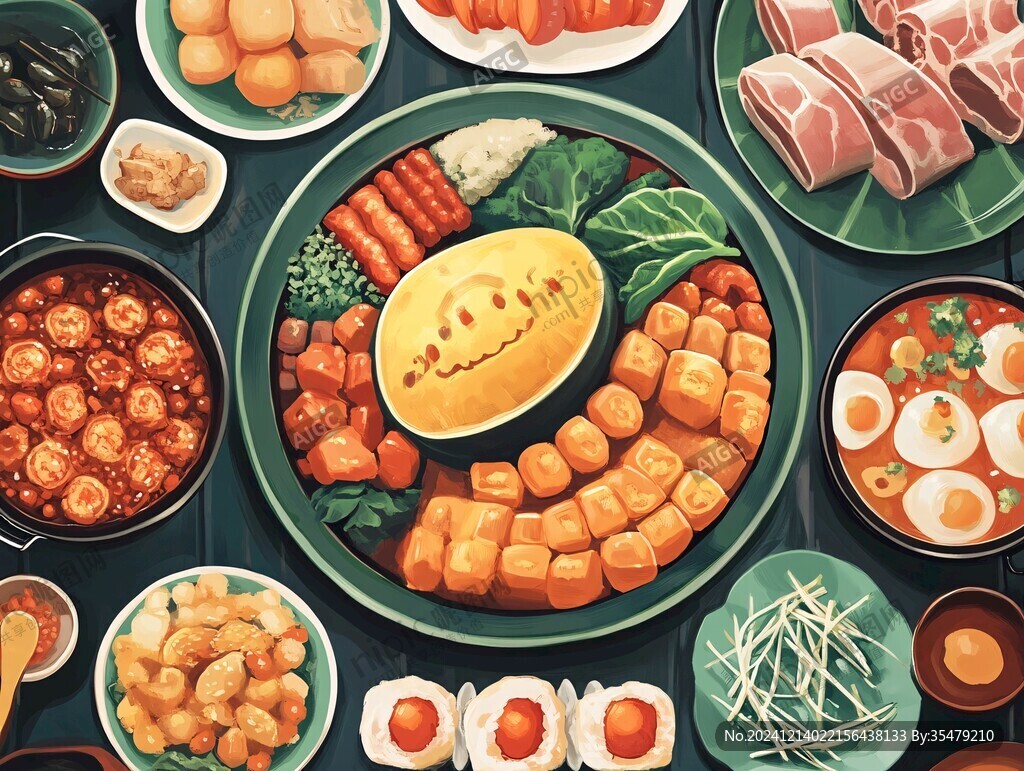 鹵水拼盤插畫