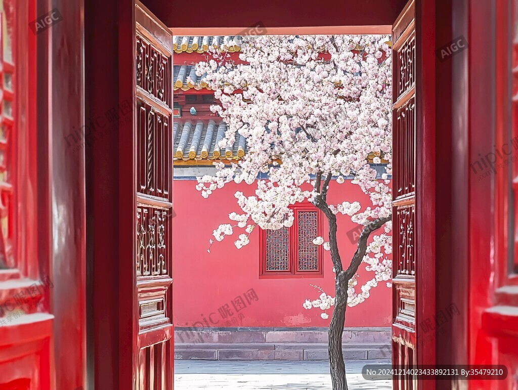 故宮春色故宮紅墻