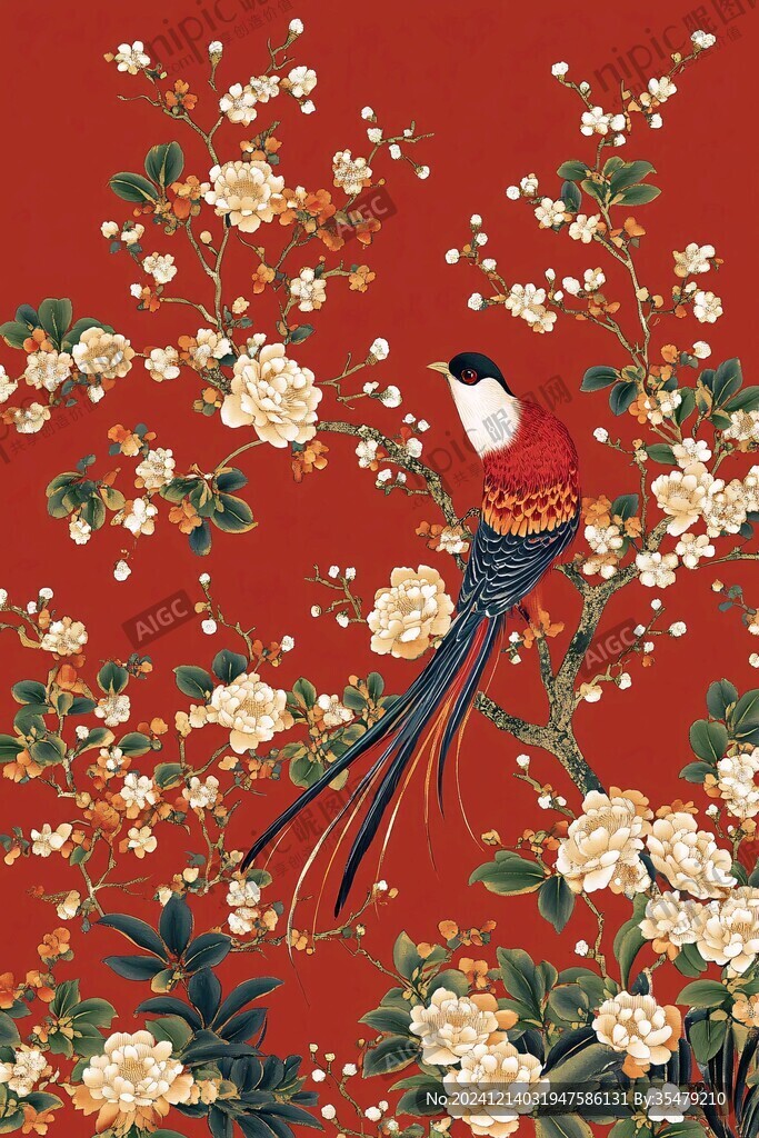 喜慶花鳥(niǎo)圖