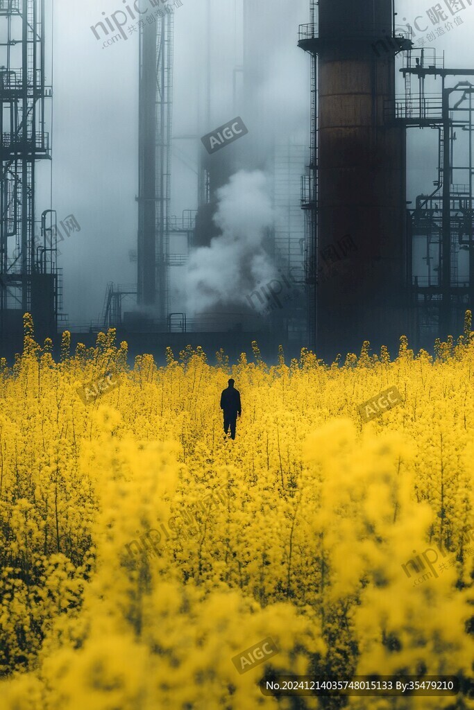 意境油菜花