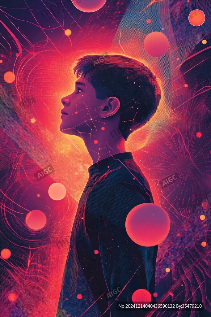科技男插畫