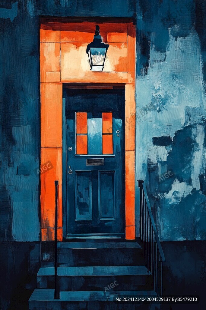 房屋門口插畫