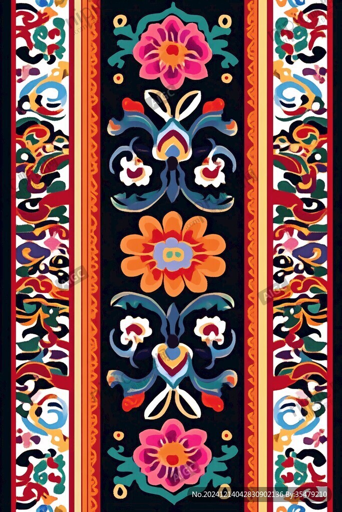 傳統(tǒng)民族吉祥裝飾花邊