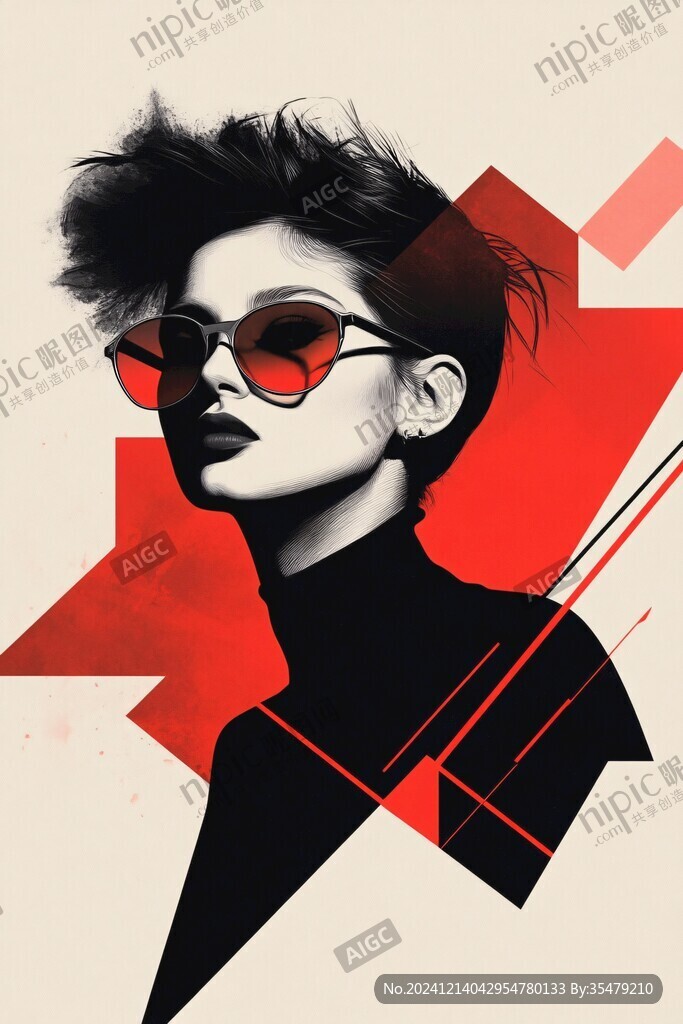 美女潮流插畫