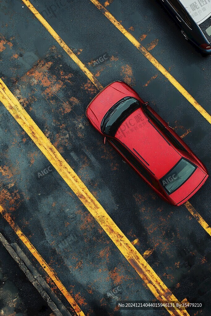 俯拍轎車