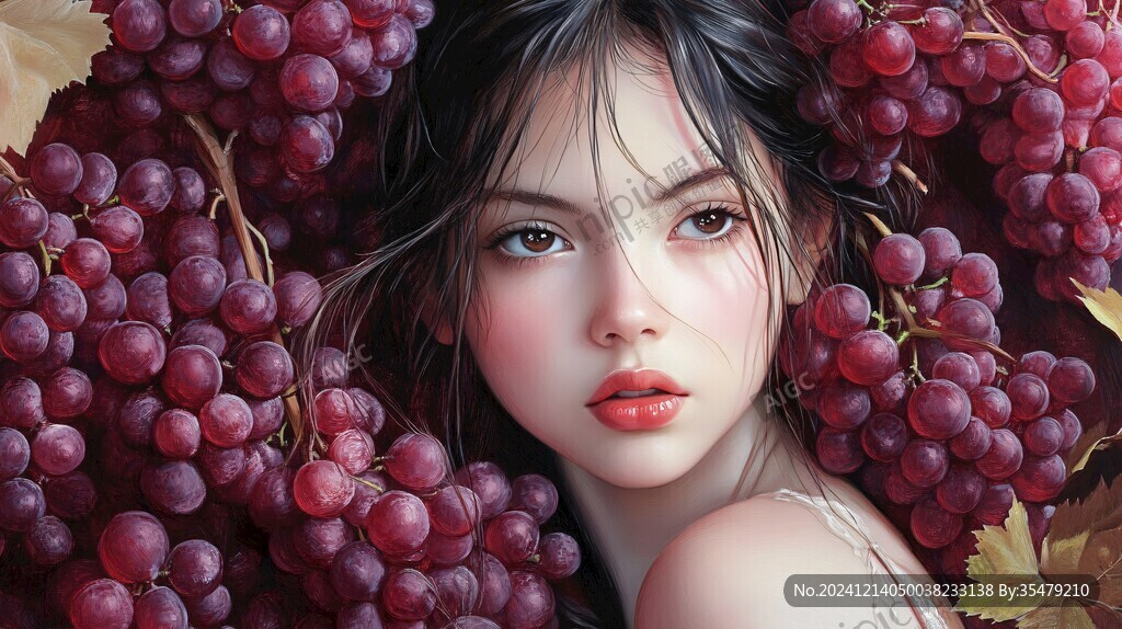 原創(chuàng)葡萄插畫