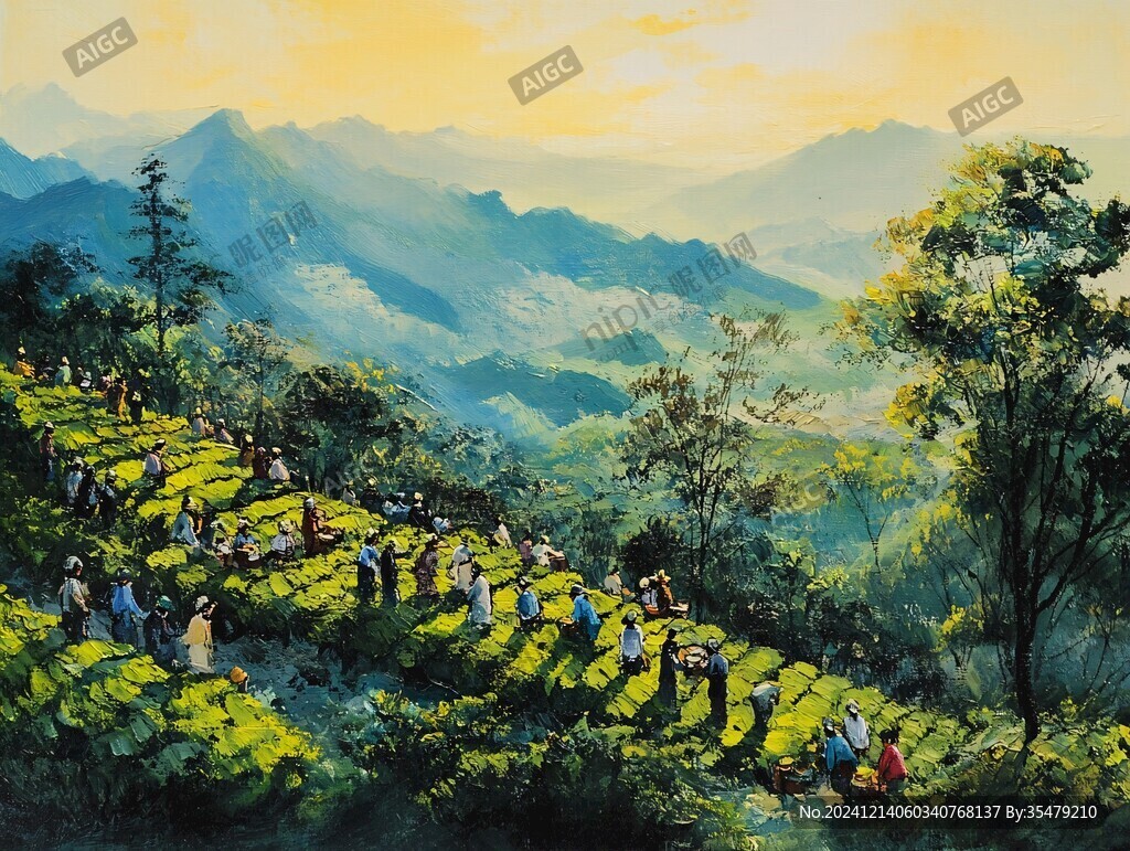 茶山油畫