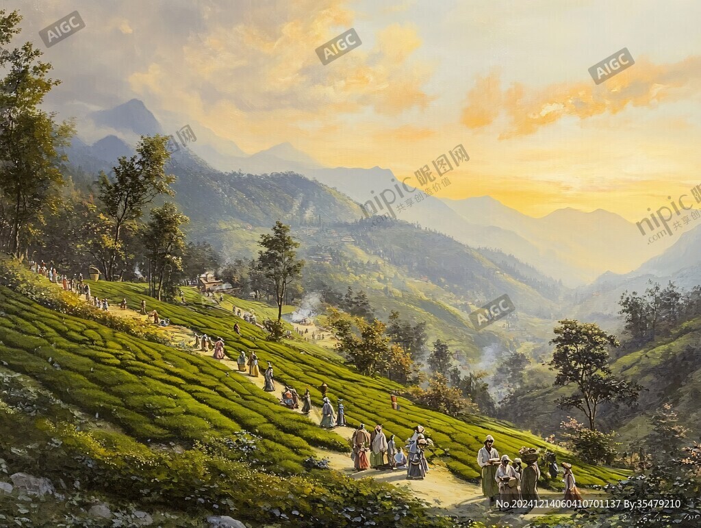 茶山油畫