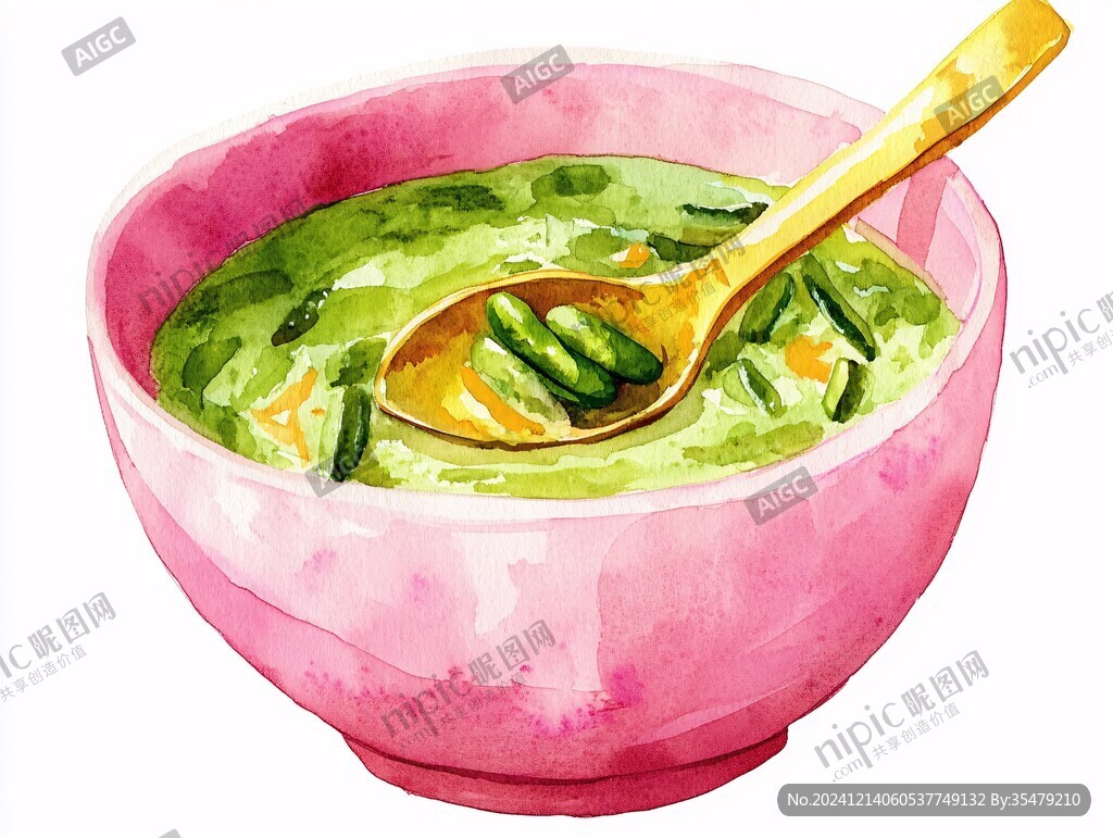 疙瘩湯插畫