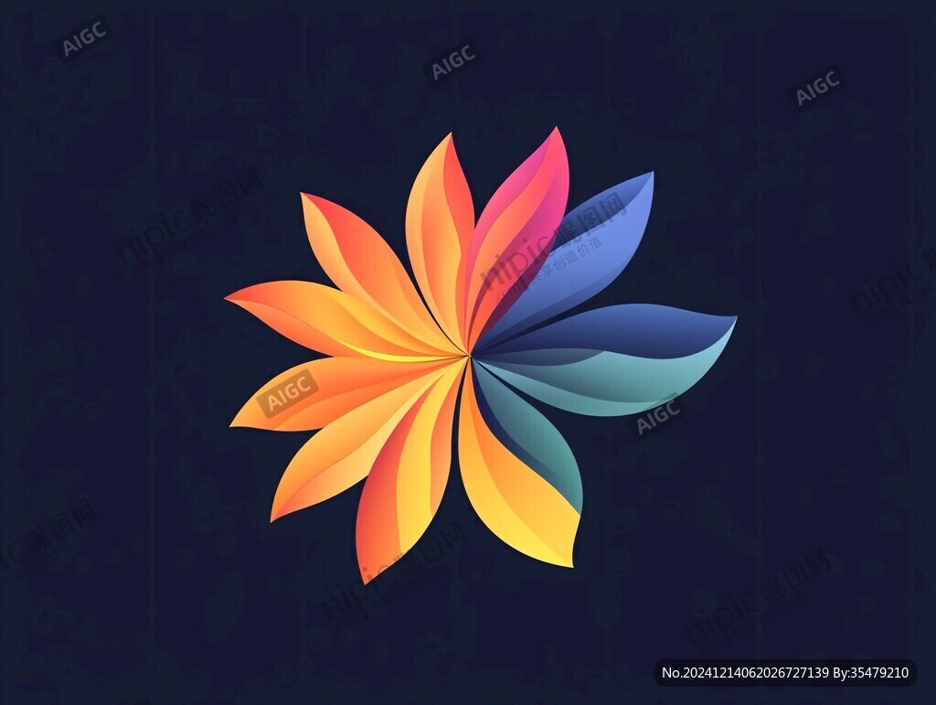 七彩花瓣標(biāo)志