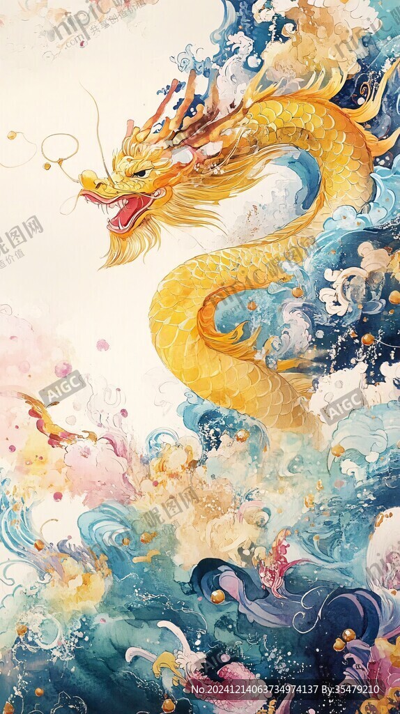 龍年包裝插畫