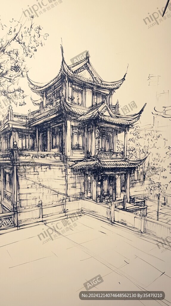 豫園手繪