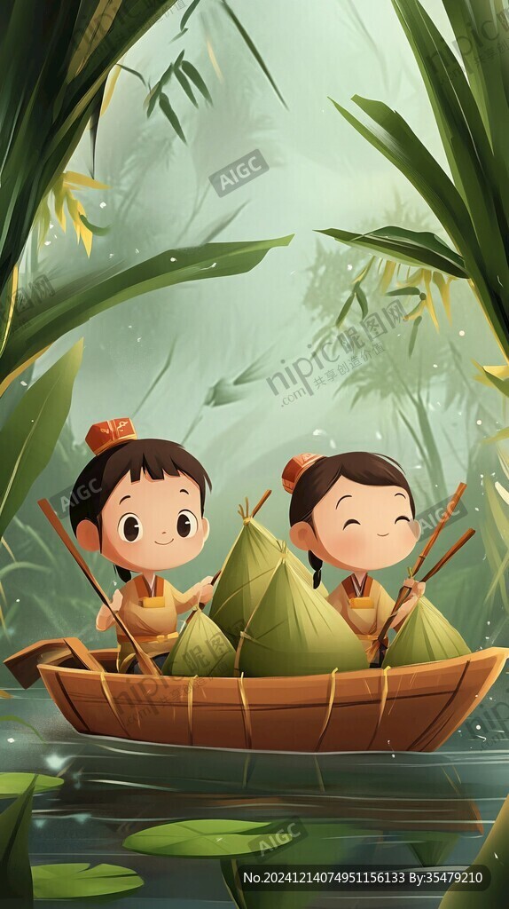 卡通端午節(jié)插畫(huà)