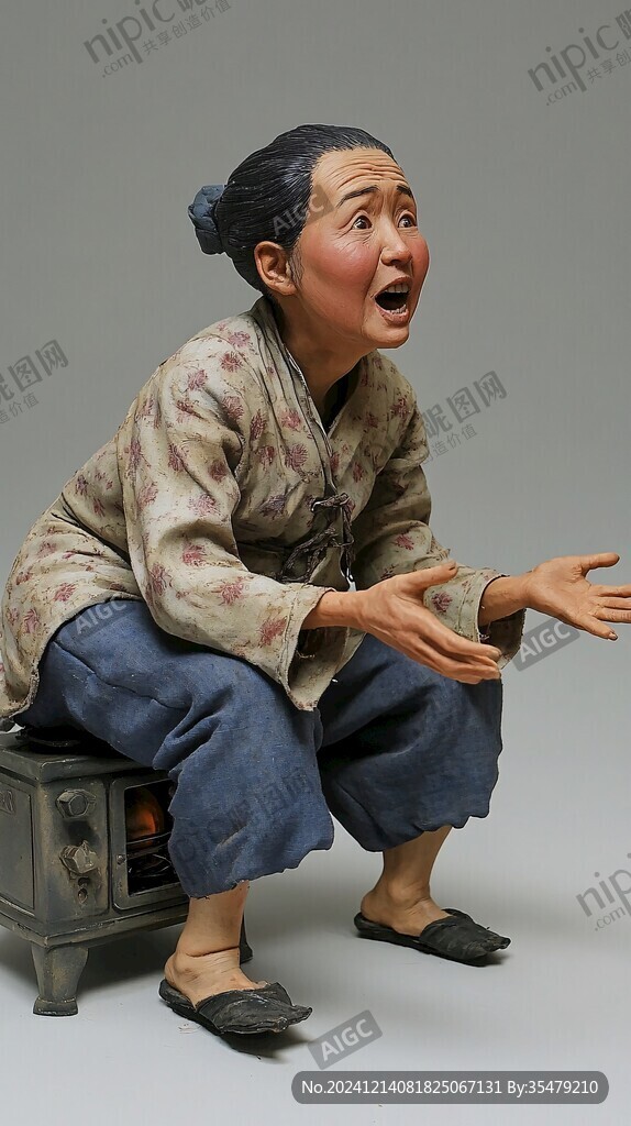 媒婆泥塑
