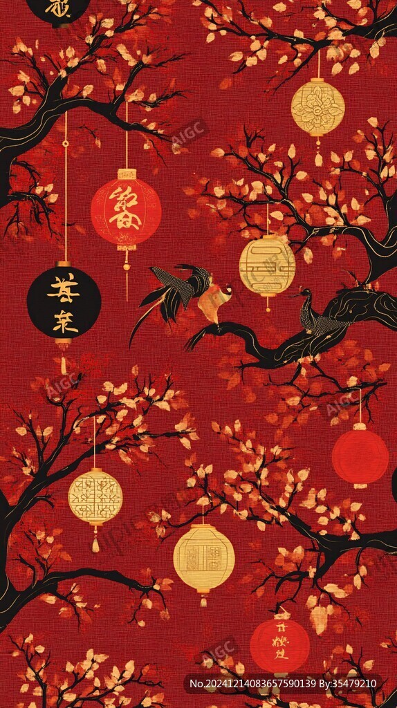 中式喜鵲登梅